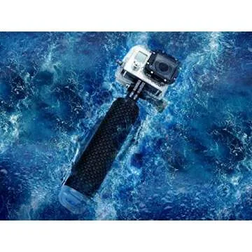 Floating Hand Grip Waterproof Monopod for GoPro Hero 13 12 11 10 9 8 7 6 5 4 3+ 2 1 Session Black Silver Handler & Handle Mount Accessories Kit for Water Sport and Action Cameras (Blue)