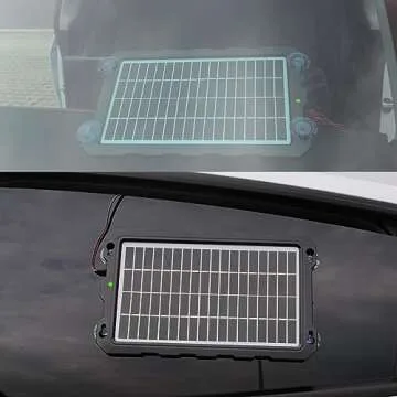 SUNAPEX 12V Solar Trickle Charger for Boat Battery Solar Battery Charger 12 Volt Waterproof 10W Solar Battery Maintainer for Car Truck Boat RV Motorcycle Marine Trailer Battery