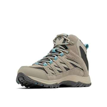 Columbia Women's Crestwood Mid Waterproof Hiking Boot, Grey, 7 Wide US