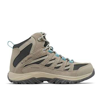 Columbia Women's Crestwood Mid Waterproof Hiking Boot, Grey, 7 Wide US