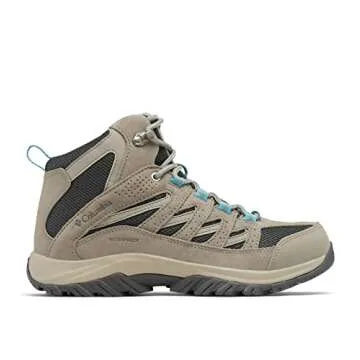 Columbia Women's Crestwood Mid Waterproof Hiking Boot, Grey, 7 Wide US