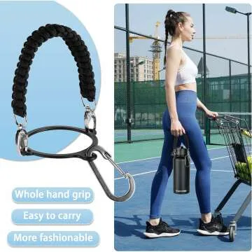 Insulated 32 oz Water Bottle with Strap & 2 Lids