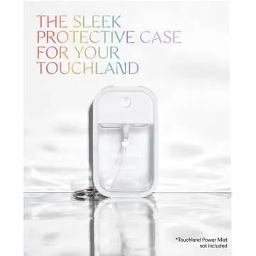Touchland Mist Case for Power Mist and Glow Mist (1FL OZ), Protective and Stylish Hand Sanitizer Spray Accessory, Silicone Case with Keyring, Icy White