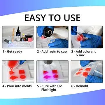 TotalBoat 200g UV Cure Clear Acrylic Resin Kit with UV Flashlight for DIY Jewelry Making, Crafts, and Protective Coatings