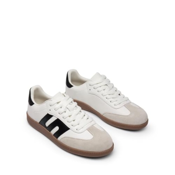 DREAM PAIRS Women's Tennis Sneakers Comfortable Stylish White Black