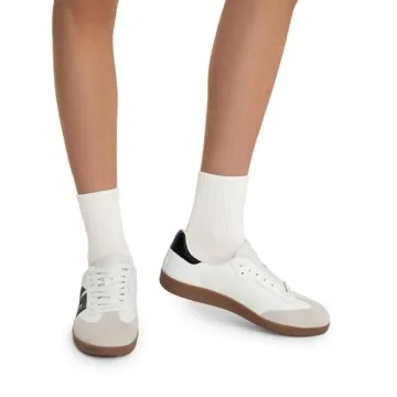 DREAM PAIRS Women's Tennis Sneakers Comfortable Stylish White Black