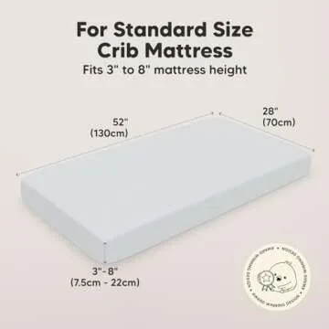 KeaBabies 2-Pack Organic Crib Sheets for Boys, Girls, Jersey Fitted Crib Sheet, Baby Crib Sheets Neutral, Cotton Breathable Crib Sheet,Cute Printed Crib Mattress Sheet,Baby Mattress Sheets (Hazy Blue)