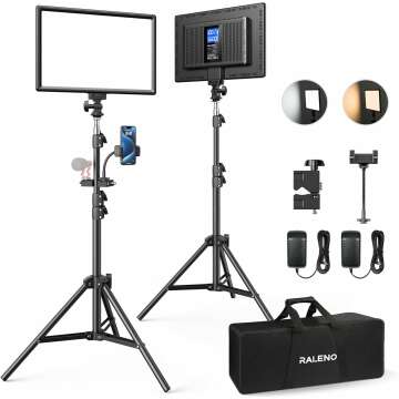 LED Video Light Kit with Stands for Creators