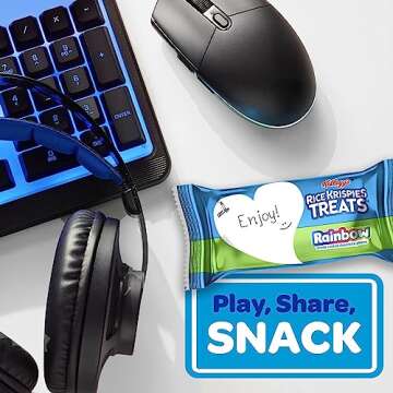 Rice Krispies Treats Marshmallow Snack Bars, Kids Snacks, Value Pack, Rainbow, 11.2oz Box (16 Bars)