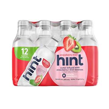 Hint Water Strawberry Kiwi and Hint Water Watermelon (Pack of 24), 12 Bottles Hint Strawberry Kiwi &...