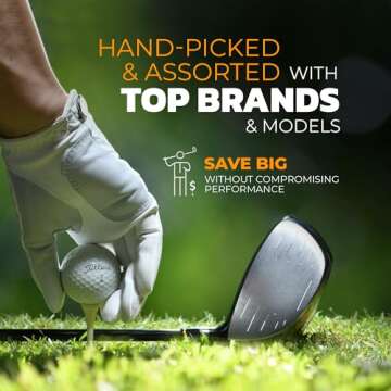 ZUSSET 100% Recycled Golf Balls - Handpicked & Assorted HIT Away Used Golf Ball Bag - Ready to Play - Ideal for Driving Range Practice & Course Training (200)