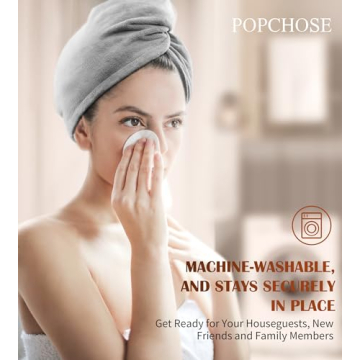 POPCHOSE Super Absorbent Microfiber Hair Towel Wrap