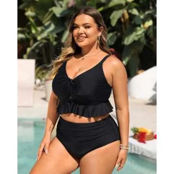 Chic Daci Plus Size High Waisted Bikini Set for Women