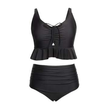 Chic Daci Plus Size High Waisted Bikini Set for Women