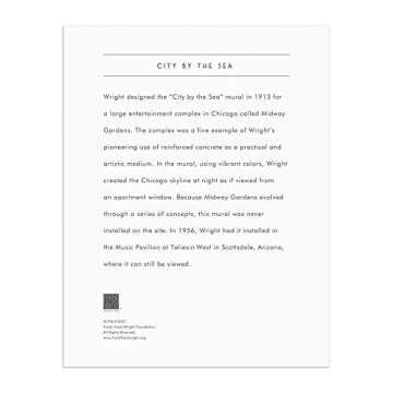 Frank Lloyd Wright City by The Sea Jigsaw Puzzle, 1,000 Pieces, 27” x 20” – Art Puzzle Featuring Wright’s Stunning Illustrations with Foil Accents, Thick, Sturdy Pieces, Challenging Family Activity