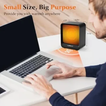 500W Electric Space Heater - Compact Indoor Heater