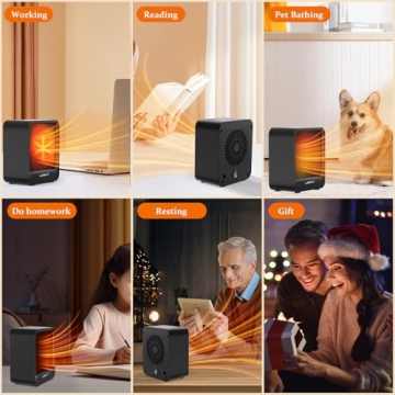 500W Electric Space Heater - Compact Indoor Heater