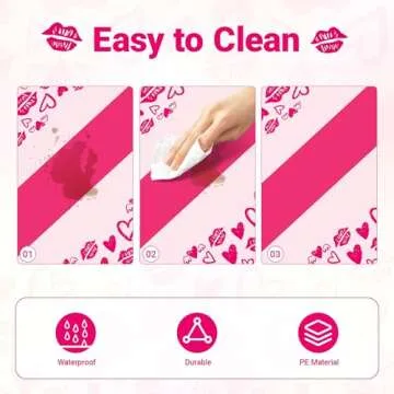 2 Pack Valentines Day Tablecloth,Valentines Day Decorations 54" x 108" Disposable Plastic Tablecloth,Rose Red Table Cloths for Rectangle,Party Supplies,Valentines Decor,Wedding,Engagement,Anniversary