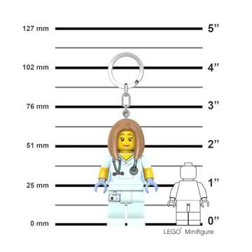 Lego City Large 3 Inch Tall Figure Keychain Light - Veterinarian/Nurse (KE156H)