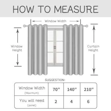 LAMIT Linen Curtains - Vintage Floral Drapes, 2 Panels - 52x95