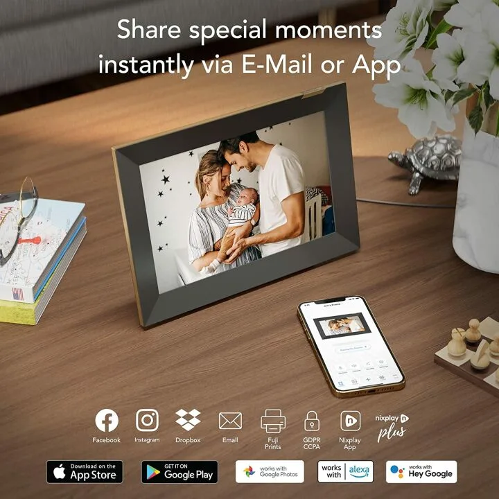Nixplay 10.1" WiFi Digital Picture Frame - Instant Sharing