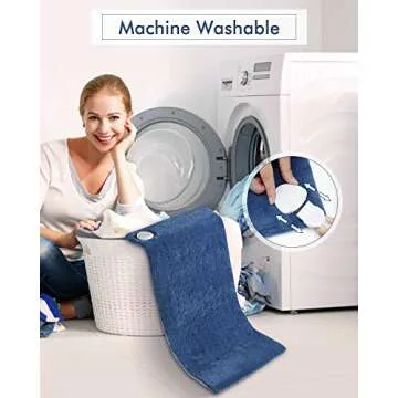 Large Heating Pad for Back Pain, Neck and Shoulders and Cramps, 12" x 24" Size and 4 Heat Settings with Auto Shut Off, Moist & Dry Heat Options