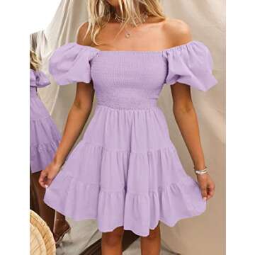 ZESICA Women's Boho Summer A Line Mini Dress for All Occasions