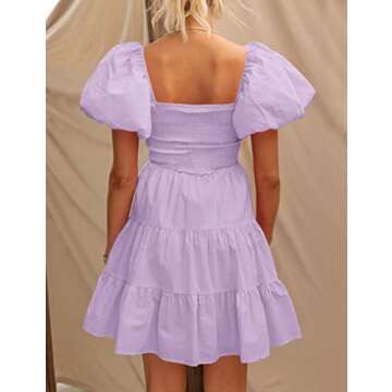 ZESICA Women's Boho Summer A Line Mini Dress for All Occasions