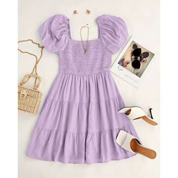 ZESICA Women's Boho Summer A Line Mini Dress for All Occasions