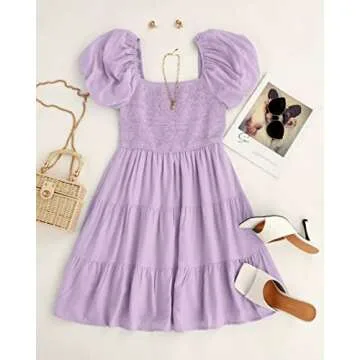 ZESICA Women's Boho Summer A Line Mini Dress for All Occasions