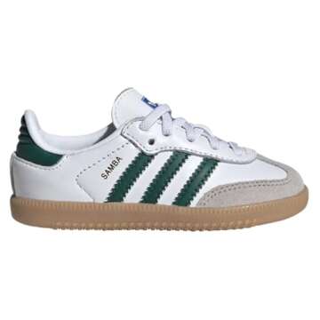 adidas Kids Unisex Samba OG Shoes (Green, US Footwear Size System, Toddler, Numeric, Medium, 8)