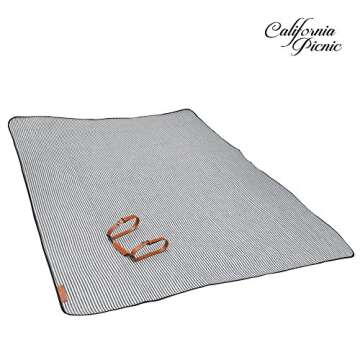 Picnic Blanket Waterproof Extra Large | Beach Blanket Sand Proof Oversized Waterproof | Great Festival Blanket and Picnic Mat | Water Resistant Heavy Duty Wet Lawn Blanket Backing for Outdoor Picnics