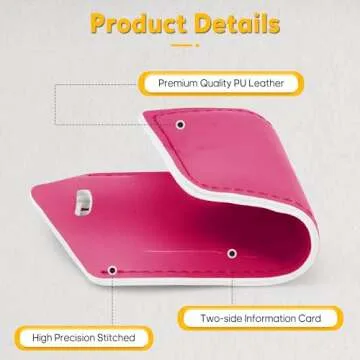 Travelambo Luggage Tags for Suitcases Faux Leather Privacy Protection 2 Pack Bag Tags Travel Accessories Essential, Rose Red