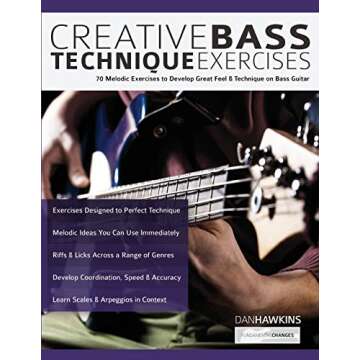 Creative Bass Technique Exercises: 70 Melodic Exercises to Develop Great Feel & Technique on Bass Gu...