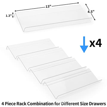 MIUKAA Adjustable Clear Acrylic Spice Organizer for Kitchen