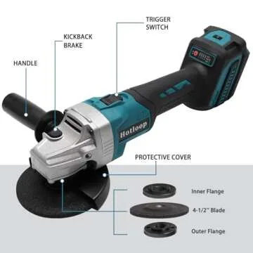 HOTLOOP Cordless Angle Grinder for Makita 18V Battery