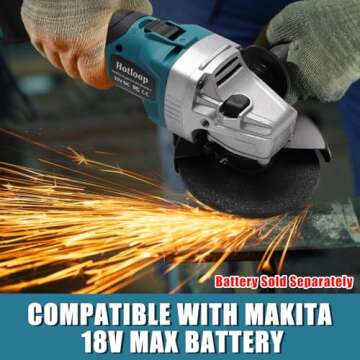 HOTLOOP Cordless Angle Grinder for Makita 18V Battery