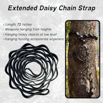 STFALI Tree Stand Strap Hangers with Metal Hooks, Bow Hangers for Hunting, Lightweight Removable Hook, Hunting Gear for Camping, Hiking