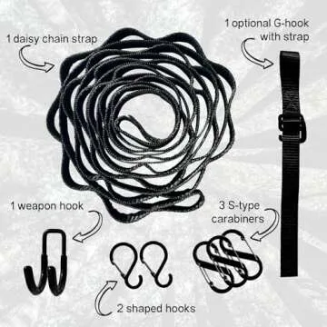 STFALI Tree Stand Strap Hangers with Metal Hooks, Bow Hangers for Hunting, Lightweight Removable Hook, Hunting Gear for Camping, Hiking