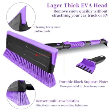 HEEYA Truck Snow Brush & Ice Scraper - Purple