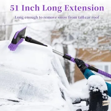 HEEYA Truck Snow Brush & Ice Scraper - Purple