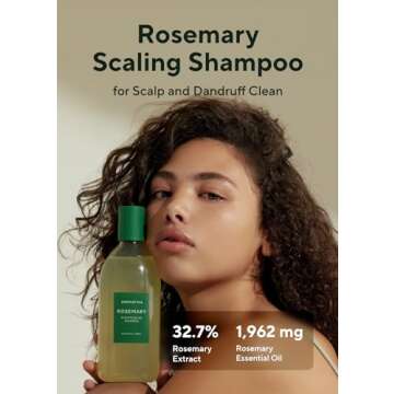 AROMATICA Rosemary Scalp Scaling Shampoo - Vegan Hair Growth Biotin Shampoo, Thinning Hair Loss Natu...