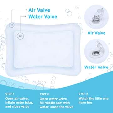 Tummy Time Water Play Mat - Activity Play Mat for Infants 3 6 9 Months - Sensory Baby Toy Gift for Girls and Boys