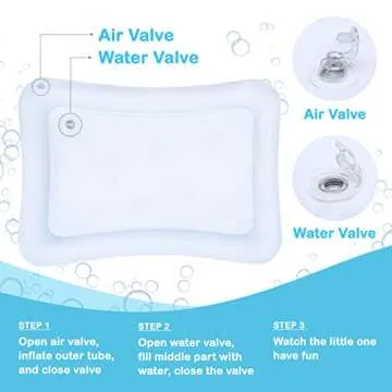 Tummy Time Water Play Mat for Infants - Sensory Baby Toy