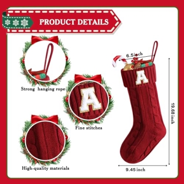 Personalized Honeysea Christmas Stockings 19.68" Red