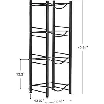 Water Cooler Jug Rack: 4-Tier Heavy Duty Water Storage