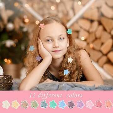 100 PCS Hair Clips, Mini Flower Hair Clips, Small Hair Claw Clips for Girls Women, Tiny Matte Hair Claws for Thin Thick Hair, Non-slip Hair Claw Clips for Kids, Hair Accessories for Girls Women