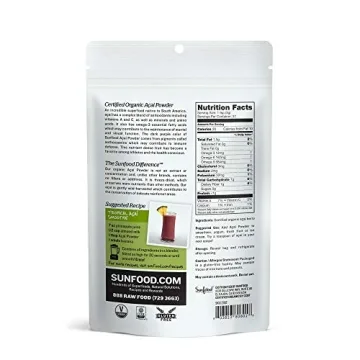 Sunfood Acai Powder - Organic Antioxidant Superfood 4oz