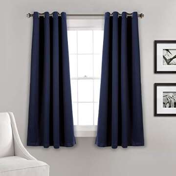 Lush Decor Blackout Curtain Panels - 120 Inch Chic Design