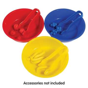 edxeducation Jumbo Tweezers - Set of 12 - For Ages 18m+ - 6 Colors - Plastic Toddler and Pre-School Tweezers - Develop Strength and Coordination for Children with Special Needs